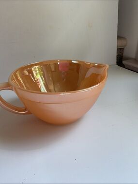 Fire King Peach Lustre Batter bowl. Vintage.
